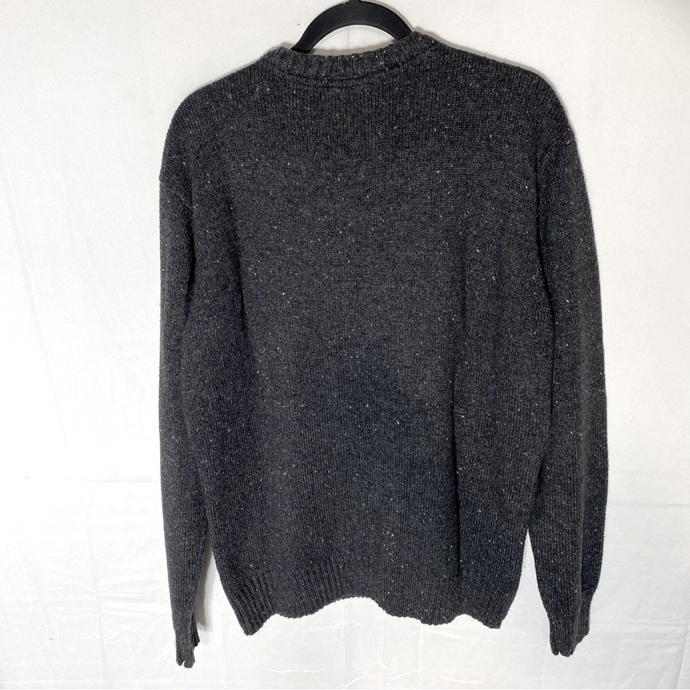 Denver Hayes Dark Grey Cable Knit Crew Neck Sweater L - Picture 2 of 16